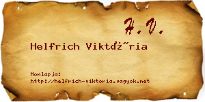 Helfrich Viktória névjegykártya